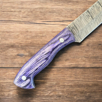 Handmade Kitchen Fillet Knife 12" Damascus Steel Fillet Knife W/Sheath