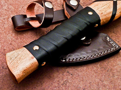 Hand Forged Viking Axe – 12 Inch Carbon Steel Hatchet with Natural Wood Handle