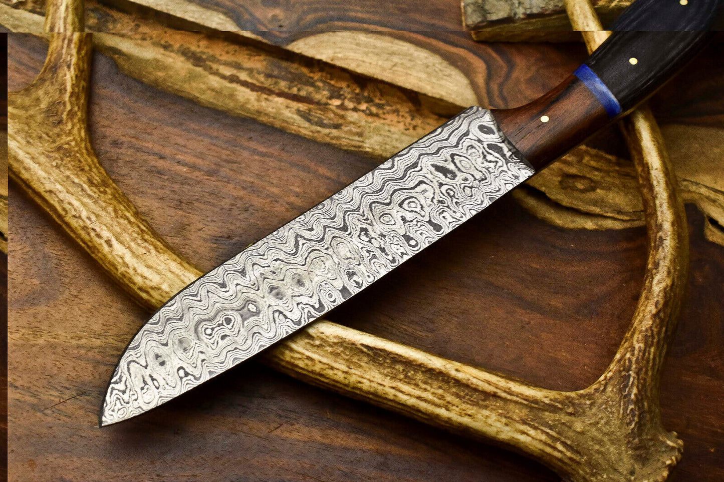 12.0" Handmade Damascus Steel Kitchen Chef Knife | Full Tang Forged Blade