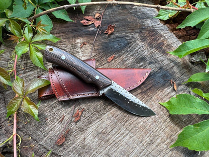 Rasp Cowboy Bull Cutter Knife With Pancake Leather Sheath Custom Bull Cutter Knife