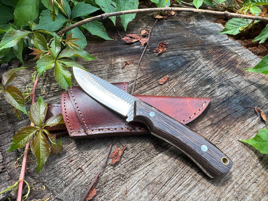 Rasp Cowboy Bull Cutter Knife With Pancake Leather Sheath Custom Bull Cutter Knife