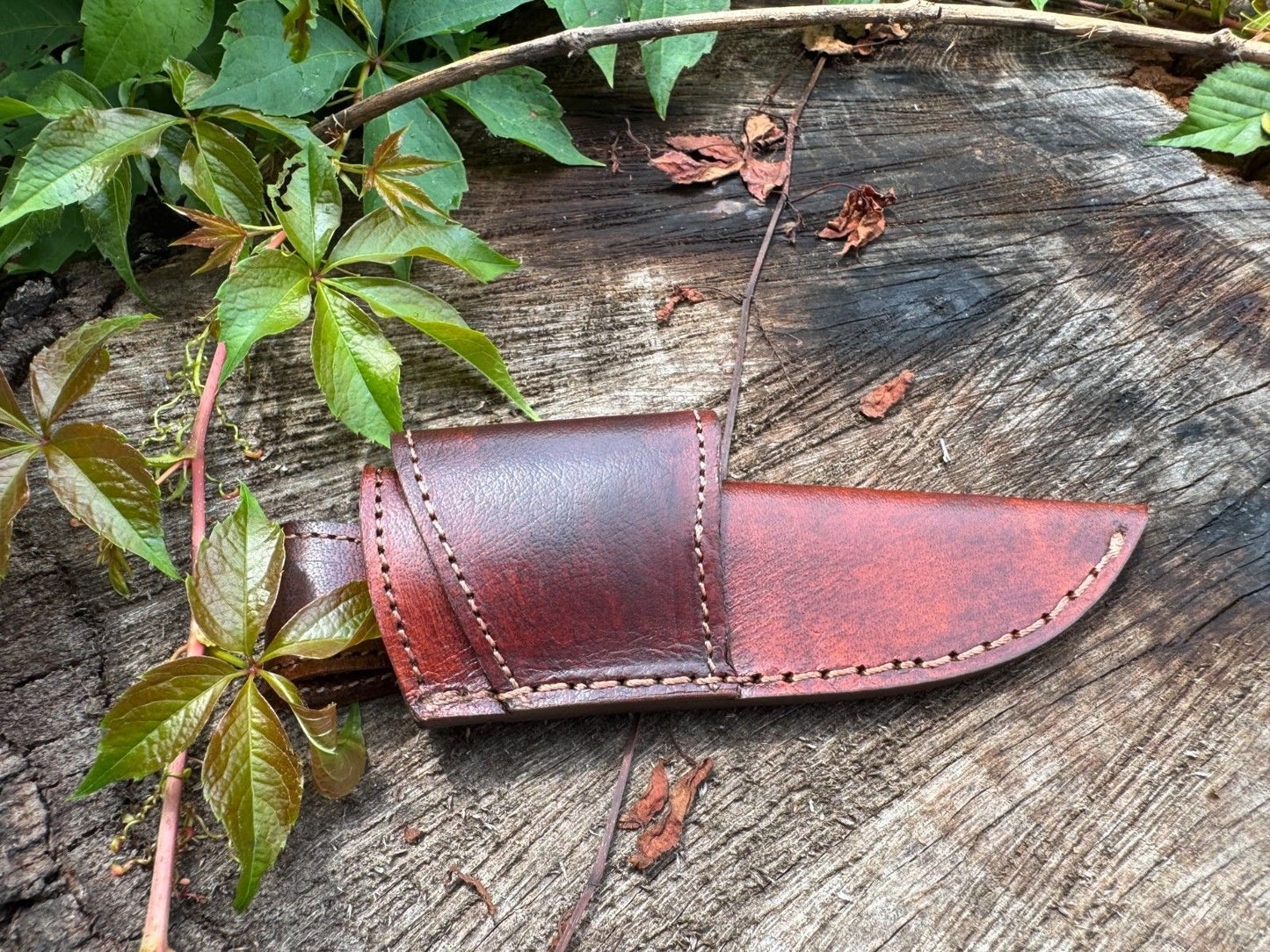 Rasp Cowboy Bull Cutter Knife With Pancake Leather Sheath Custom Bull Cutter Knife