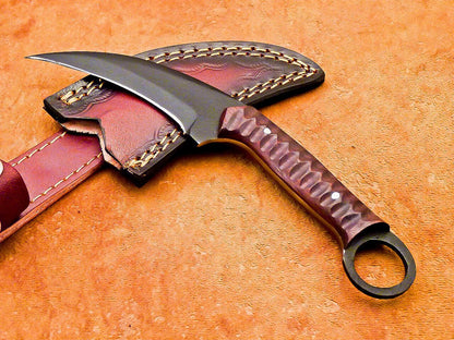 8"Custom Handmade D2 Steel Karambit Knife Best Karambit Knife With Wood Handle