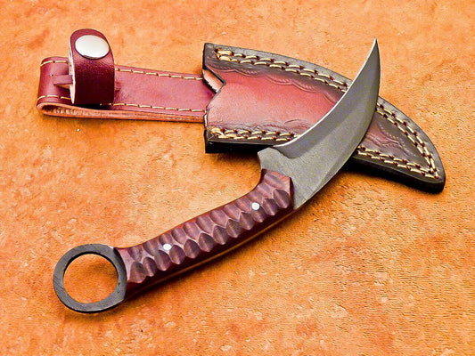 8"Custom Handmade D2 Steel Karambit Knife Best Karambit Knife With Wood Handle