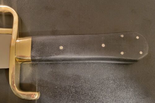 Handmade D2 Steel Hunting Bowie Knife with Coffin-Shaped Micarta Handle