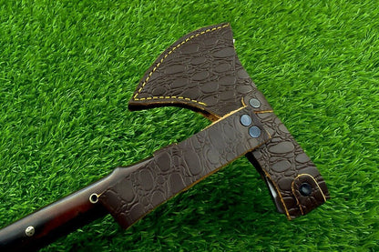 Handmade D2 Steel Viking Axe – TOMAHAWK, Hatchet, Integral Bearded Axe with Micarta Handle