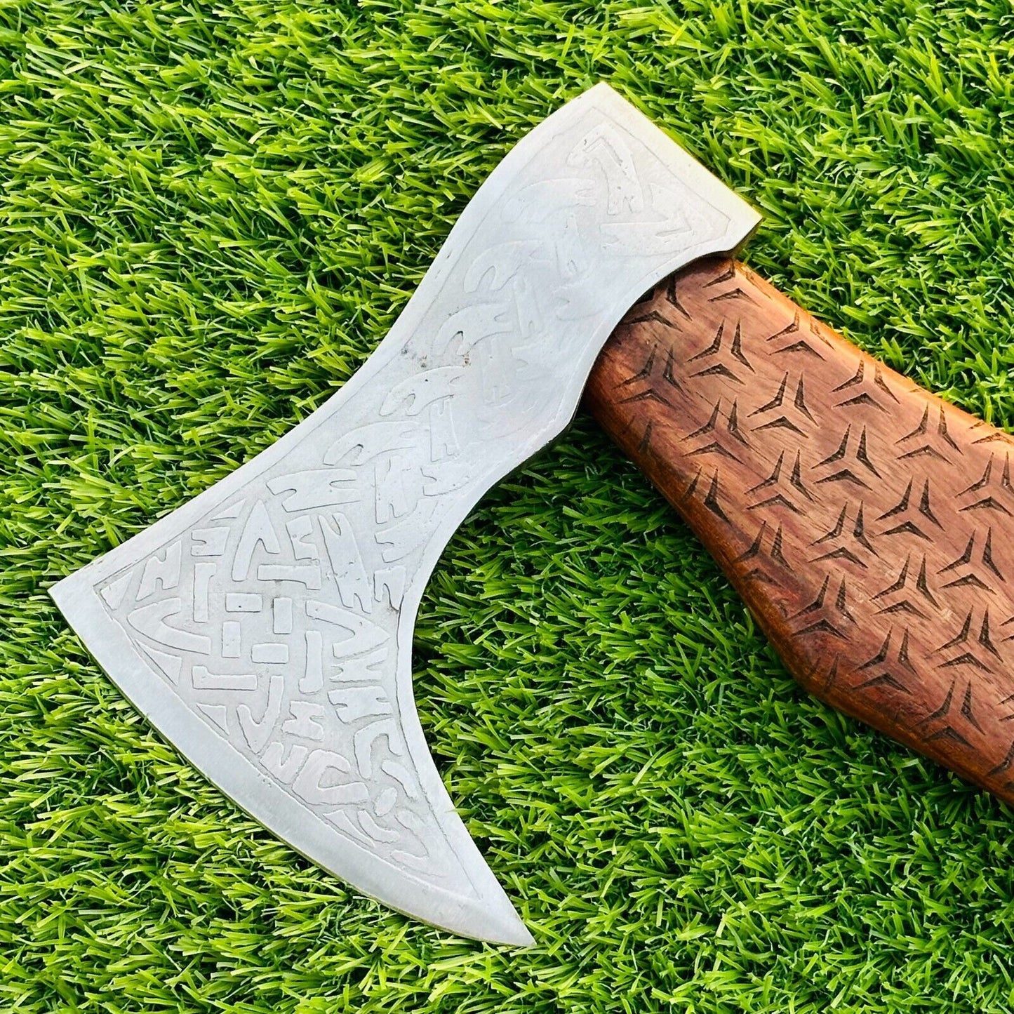 Custom Handmade Viking Tomahawk – High Carbon Steel Engraved Axe
