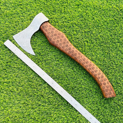 Custom Handmade Viking Tomahawk – High Carbon Steel Engraved Axe