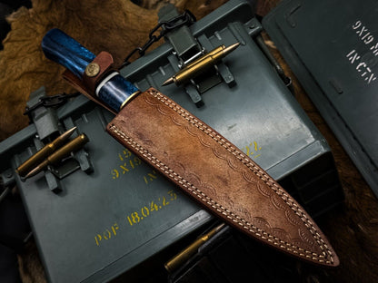 Handmade Damascus Steel Chef Knife, Epoxy Resin Handle