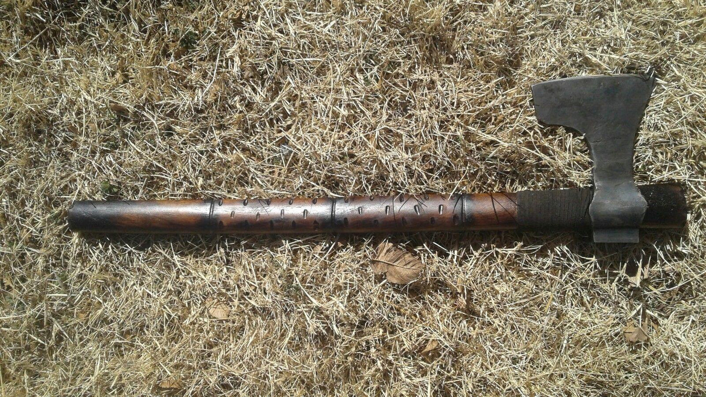 Custom Bearded Viking Battle Axe | Functional Hand-Forged Weapon