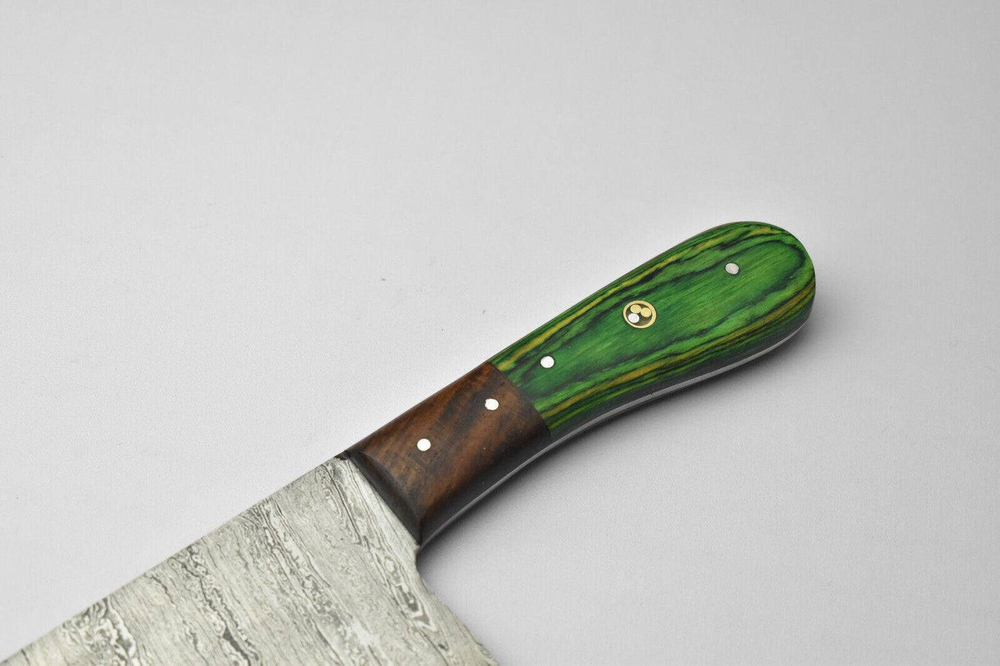 12" Handmade Damascus Blade Full Tang Chopper Chef Knife – Hand Forged
