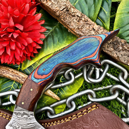 Custom Damascus Karambit Knife 8" Full Tang Karambit Damascus Steel  with wood Handle