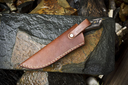 Hand Crafted Twist Damascus Skinner Knife Hard Wood Handle for Fishing and Hunting
