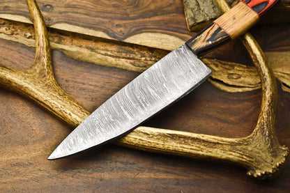 12.0" Handmade Damascus Steel Blade Kitchen Chef Full Tang Knife – Custom Forged