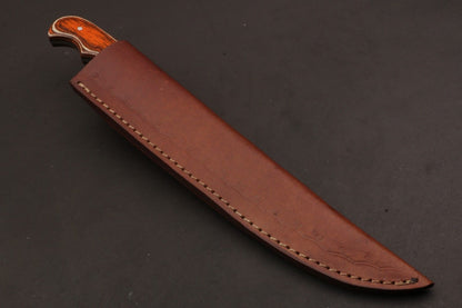 12" Custom Hand Forged Twist Damascus Fillet Knife Damascus Steel Fillet Knife W/Sheath