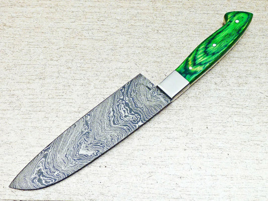 Handmade Damascus Steel Hard Wood Hunting Cleaver Chopper Chef Knife