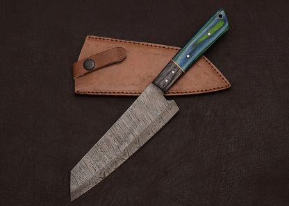 Premium Handmade Damascus Steel Chef Knife 13" | Outdoor Hunting & Camping Blade