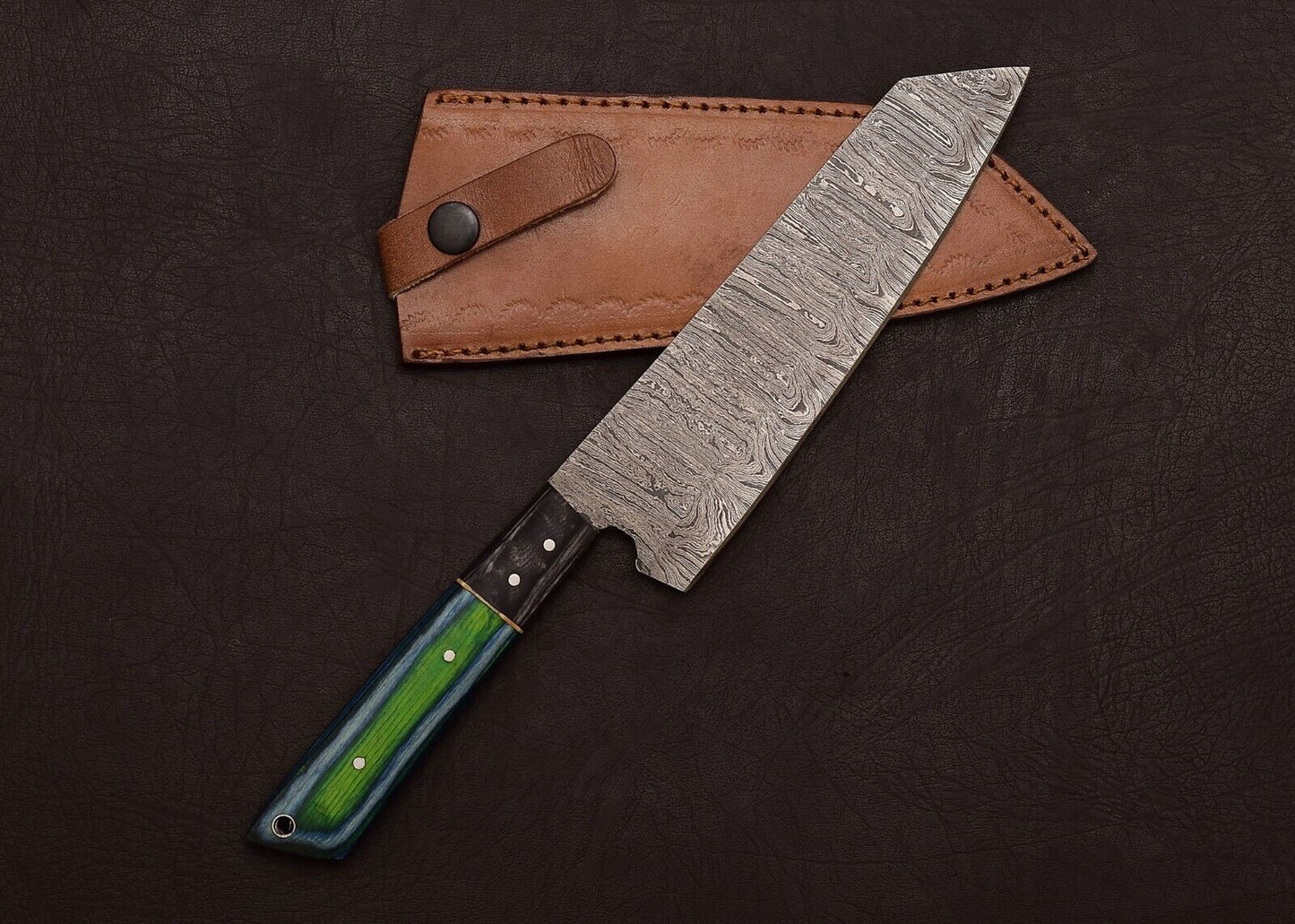 Premium Handmade Damascus Steel Chef Knife 13" | Outdoor Hunting & Camping Blade