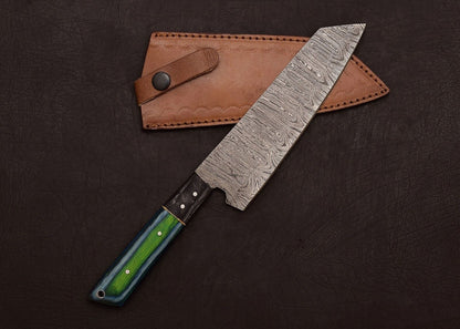 Premium Handmade Damascus Steel Chef Knife 13" | Outdoor Hunting & Camping Blade
