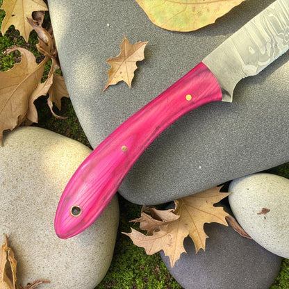 12" Custom Fillet Knife Handmade Damascus Fillet Knife With Sheath