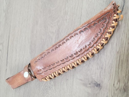 Heritage Forge Handmade Damascus Bowie Knife Stag Handle Hunting Knife 9.5 Inch Blade