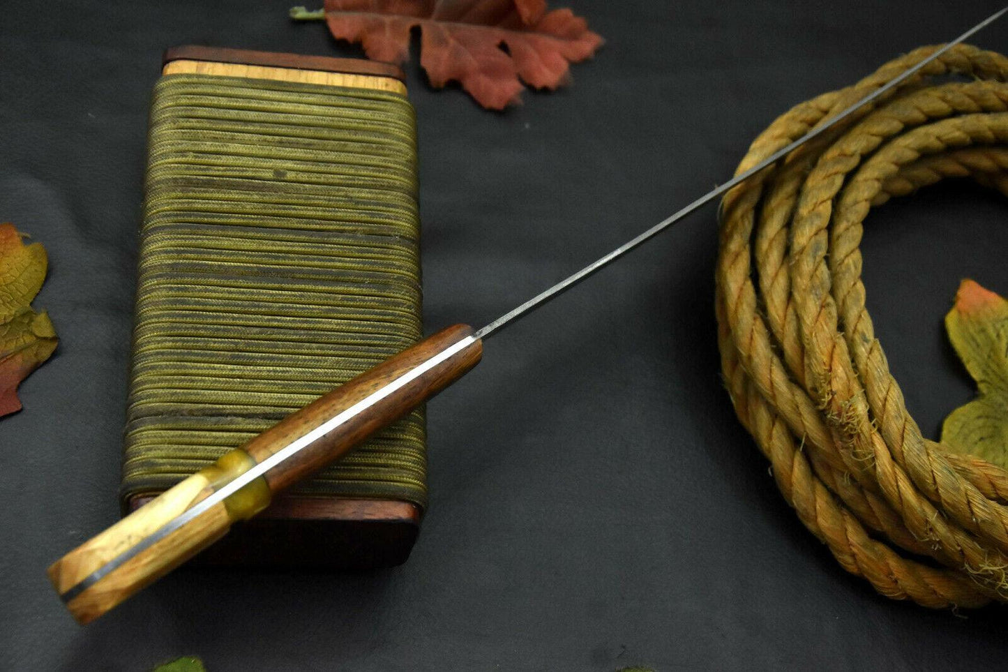 Custom Damascus Steel Fillet Knife Damascus Fillet Knife With Olive & Walnut Handle