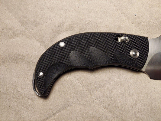 Black G10 Skinner Knife – 6.75" Full Tang 440C Stainless Steel Fixed Blade