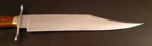 Handmade D2 Steel Hunting Bowie Knife | 19" Full Tang Blade with Wood Coffin Handle & Leather Sheath