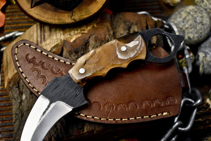 Handmade D2 Steel Karambit Knife Best Karambit Knife With Resin Handle