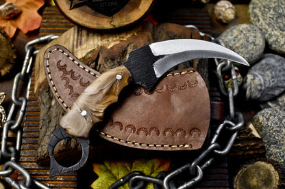 Handmade D2 Steel Karambit Knife Best Karambit Knife With Resin Handle