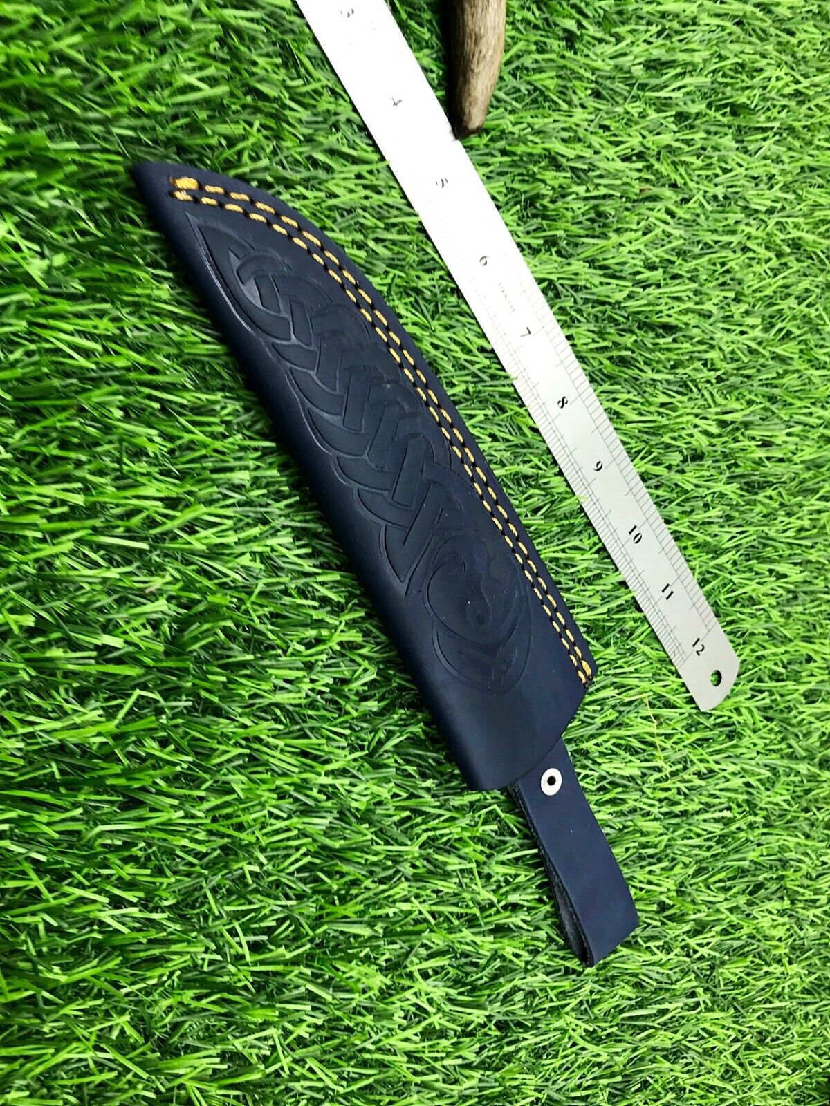 9" Handmade Stainless Steel Hunting Skinner Knife with Leather Sheath