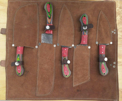Premium Damascus Chef Knife Set – Japanese Style Cleaver, Bread & Chopper