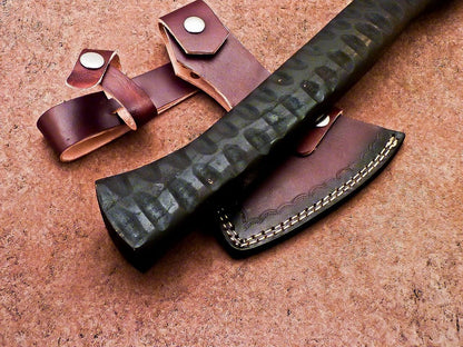 Custom Hand Forged Steel Viking Axe Camping Hatchet Tomahawk with Leather Sheath