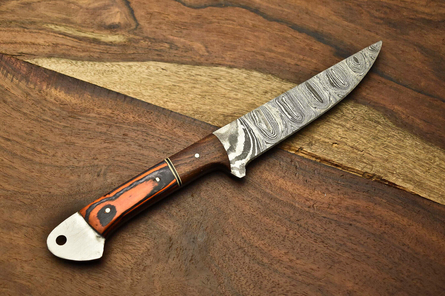 Custom Handmade Damascus Steel Blade Chef Knife | 12" Full Tang Sport Knife