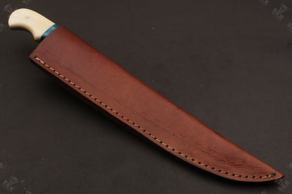 12" Custom Handmade Twist Damascus Fillet Knife Damascus Steel Fillet Knife W/Sheath