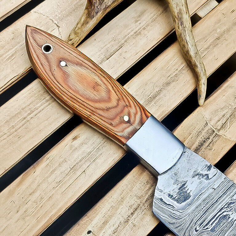 CUSTOM Handmade Damascus Steel Chef Knife – Fixed Blade Hunting & Kitchen Knife