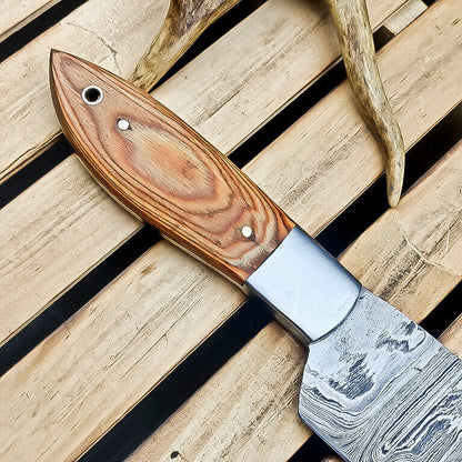 CUSTOM Handmade Damascus Steel Chef Knife – Fixed Blade Hunting & Kitchen Knife