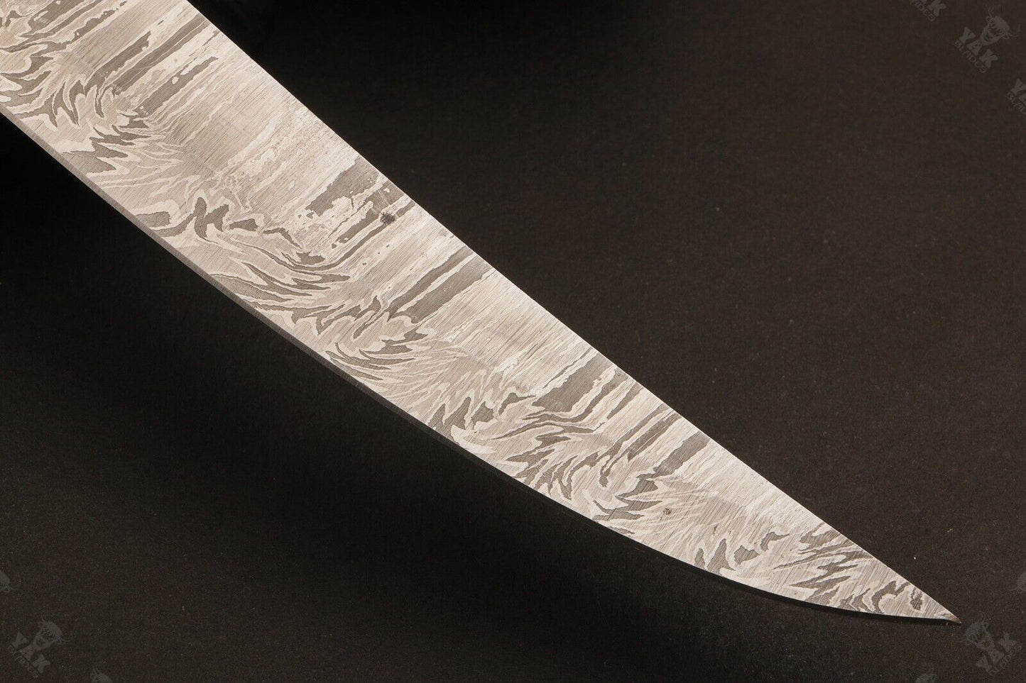 13" Damascus Fillet Knife Hand Forged Fire Damascus Steel Knife With Wood Handle