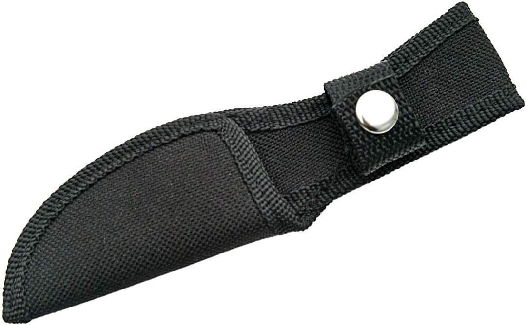 6.25″ Skinner Knife – Full Tang Stainless Steel Blade, Black Wood Handle, Nylon Sheath