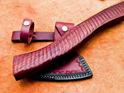 Hand Forged Bearded Viking Camping Axe 17 Inch with Natural Wood Handle