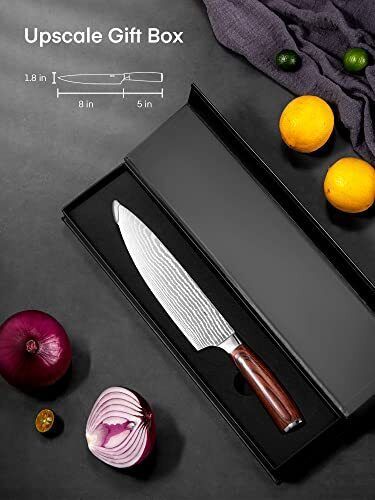 High Carbon Stainless Steel Kitchen Knife | Super Sharp 8-Inch Chef Knife with Ergonomic Handle