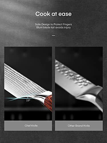High Carbon Stainless Steel Kitchen Knife | Super Sharp 8-Inch Chef Knife with Ergonomic Handle