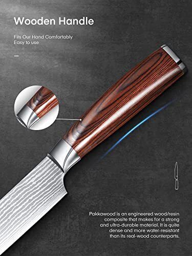 High Carbon Stainless Steel Kitchen Knife | Super Sharp 8-Inch Chef Knife with Ergonomic Handle