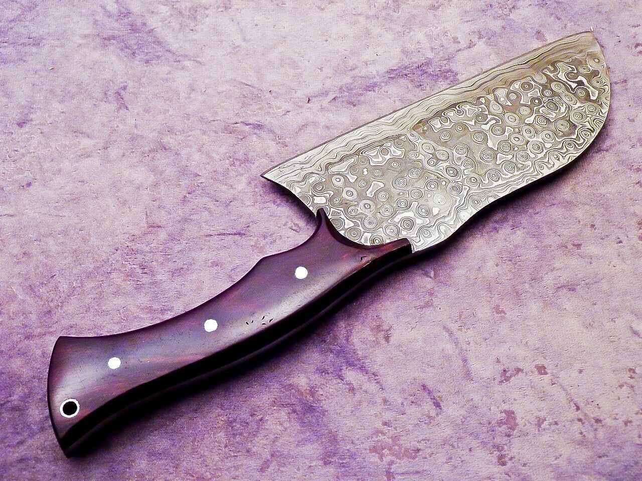 12" Professional Handmade Damascus Steel Chopper Cleaver Knife with Hard Wood Handle