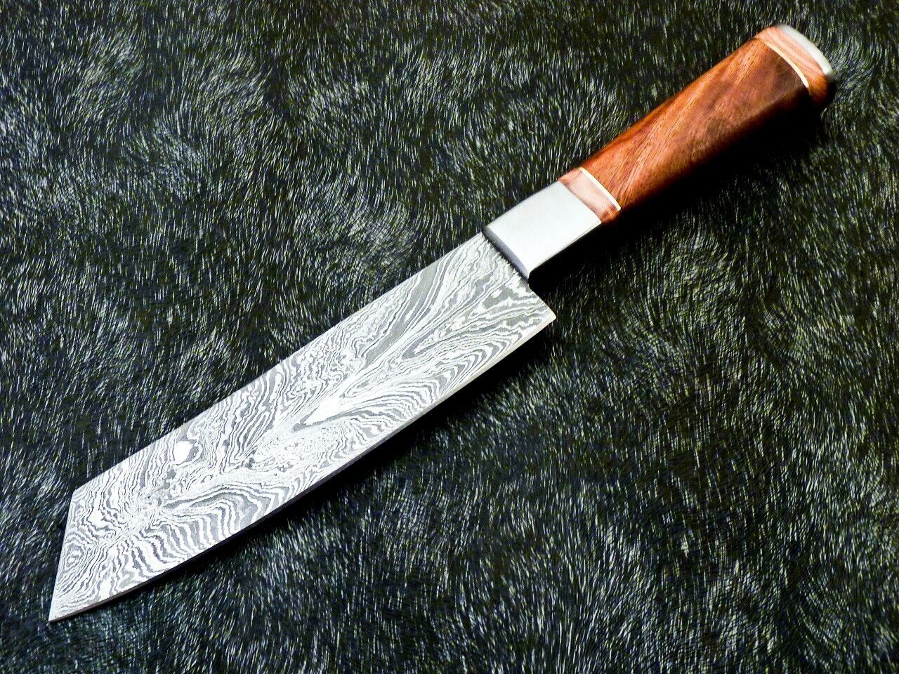 12" Professional Handmade Damascus Steel Kitchen Chef Knife – Hard Wood Handle