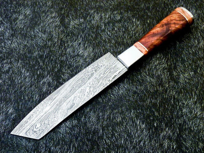 12" Professional Handmade Damascus Steel Kitchen Chef Knife – Hard Wood Handle