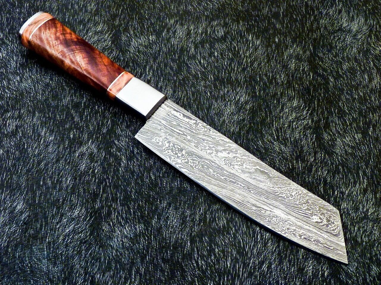 12" Professional Handmade Damascus Steel Kitchen Chef Knife – Hard Wood Handle