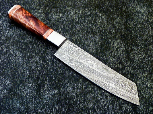 12" Professional Handmade Damascus Steel Kitchen Chef Knife – Hard Wood Handle