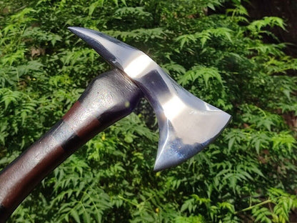 Handmade Rare Art Viking Camp Throwing Axe 19 Inch D2 Steel with Ashwood Handle