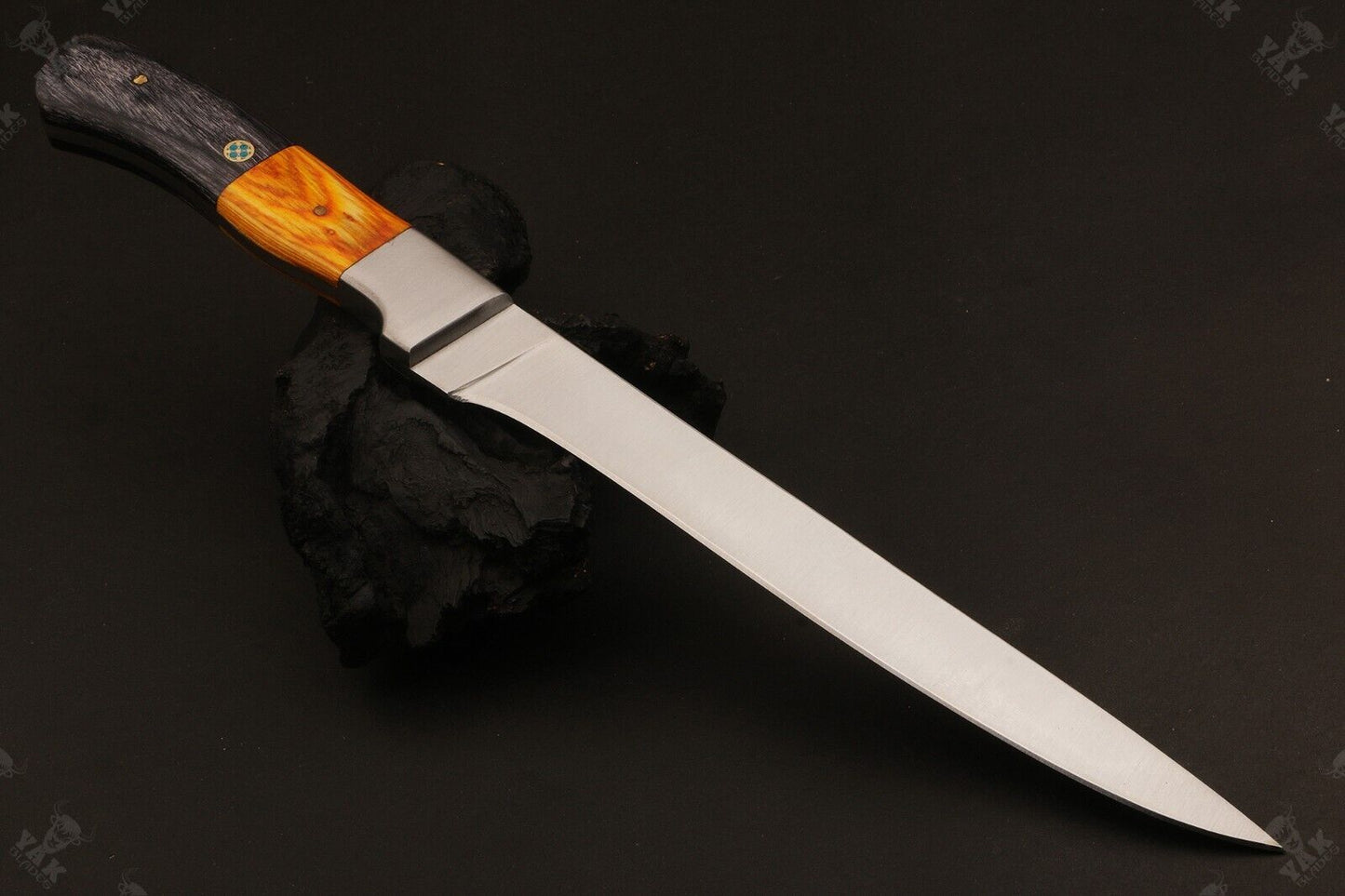 13.5" Custom Handmade D2 Steel Fillet Knife Best Fillet Knife & Custom Fillet Knife W/Sheath